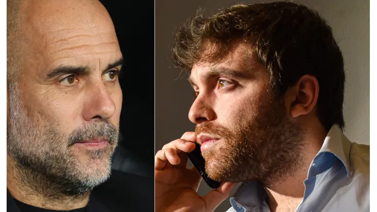 Pep Guardiola y Fabrizio Romano.