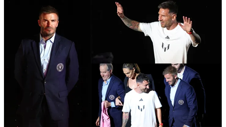 David Beckham y Lionel Messi.