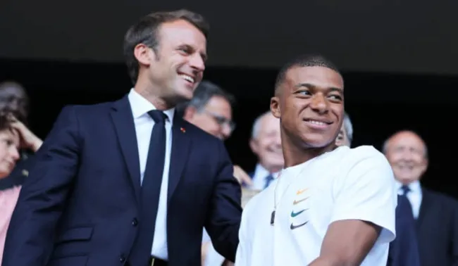 Kylian Mbappe y Emmanuel Macron: Getty Images