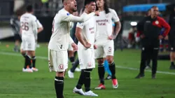 LIMA, PERU - JULY 18: Rodrigo Ureña of Universitario reacts during the second leg of the round of 32 playoff match between Universitario and Corinthians at Estadio Monumental de la U on July 18, 2023 in Lima, Peru. (Photo by Raul Sifuentes/Getty Images)