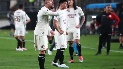 LIMA, PERU - JULY 18: Rodrigo Ureña of Universitario reacts during the second leg of the round of 32 playoff match between Universitario and Corinthians at Estadio Monumental de la U on July 18, 2023 in Lima, Peru. (Photo by Raul Sifuentes/Getty Images)