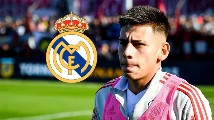 Real Madrid ofertaría 10 millones de euros a River Plate por el volante Claudio Echeverri. Getty Images