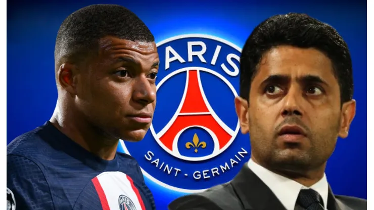 Nasser Al-Khelaifi y Kylian Mbappé.