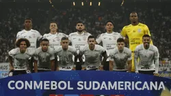 SAO PAULO, BRAZIL - JULY 11: Corinthians team players pose for a photo before the first leg of the round of 32 playoff match between Corinthians and Universitario at Neo Quimica Arena on July 11, 2023 in Sao Paulo, Brazil. (Photo by Miguel Schincariol/Getty Images)