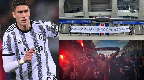 Dusan Vlahovic y los Ultras del PSG.