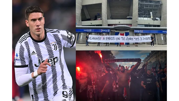 Dusan Vlahovic y los Ultras del PSG.