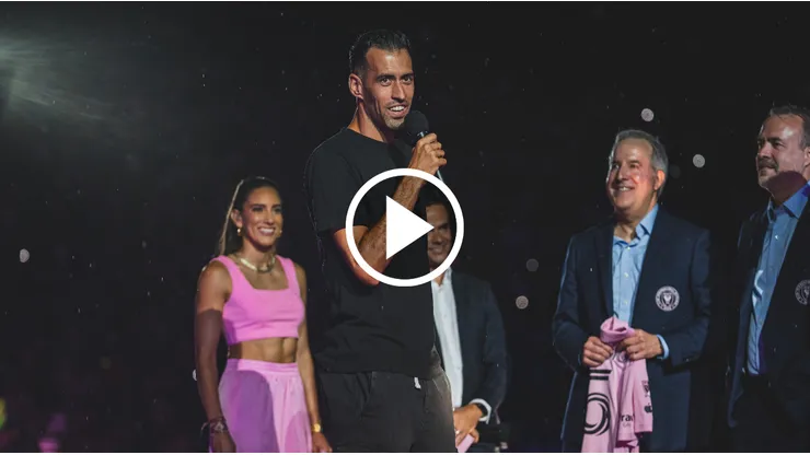 Busquets sacó a relucir su inglés en la presentación con Inter Miami