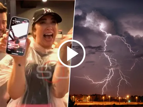 Un relámpago cayó cerca de los fanáticos en la previa de la presentación de Messi