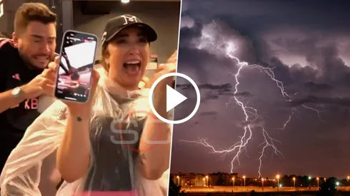 Un relámpago cayó cerca de los fanáticos en la previa de la presentación de Messi