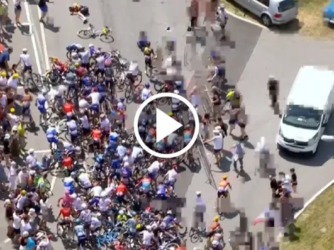 Accidente múltiple: un fanático casi causa una tragedia en el Tour de France