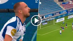 Veton Berisha, jugador del Molde FK, erró un gol imposible ante el Valerenga en un encuentro de la primera división de Noruega.