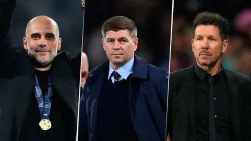 Pep Guardiola, Steven Gerard y Diego Simeone, son los tres entrenadores mejor pagos del mundo. Getty Images.