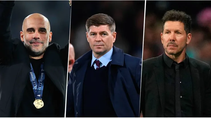 Pep Guardiola, Steven Gerard y Diego Simeone, son los tres entrenadores mejor pagos del mundo. Getty Images.