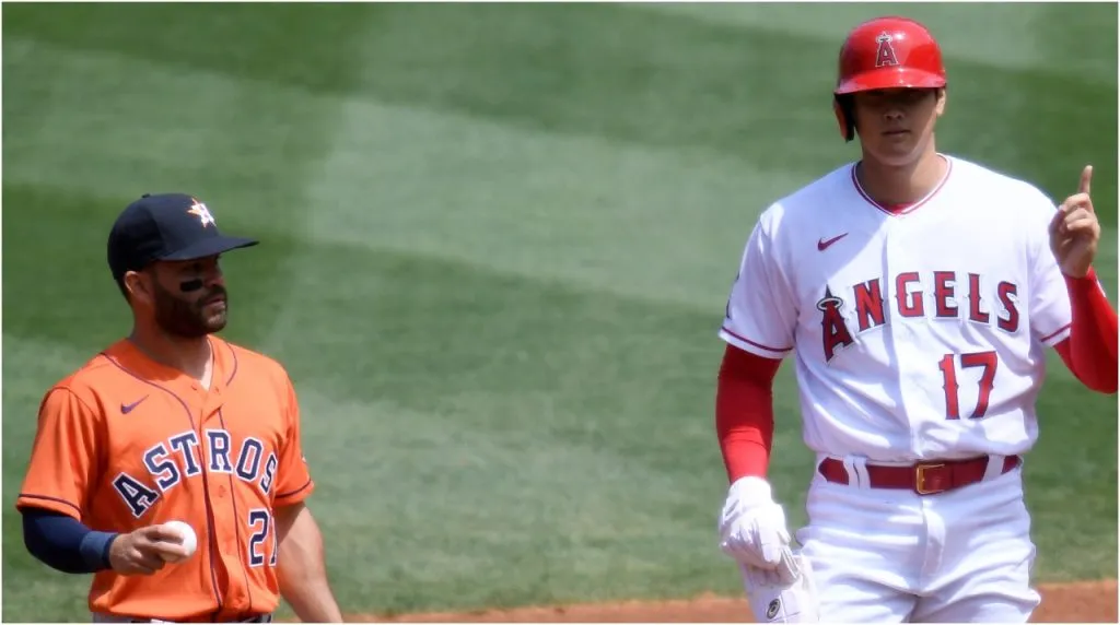 Shohei Ohtani y José Altuve (Foto: Harry How | Getty Images)