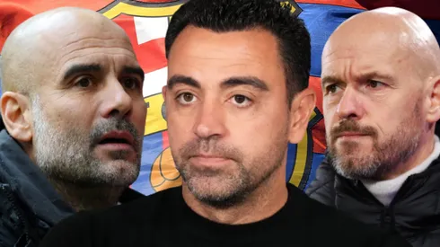 Pep Guardiola, Xavi y Erik Ten Hag.