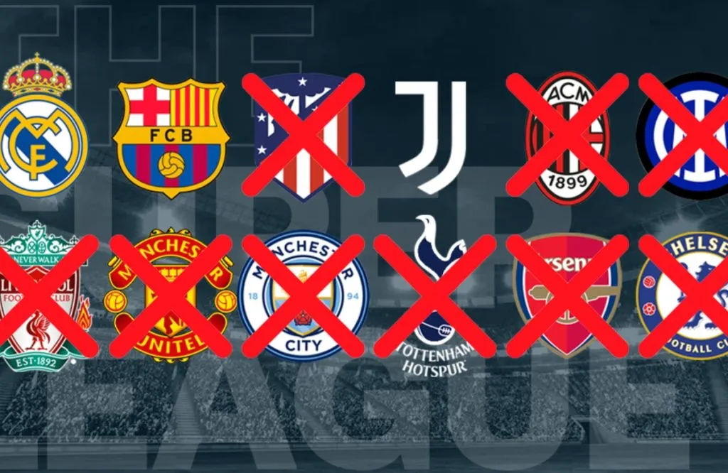 Los clubes fundadores de la Superliga: Getty