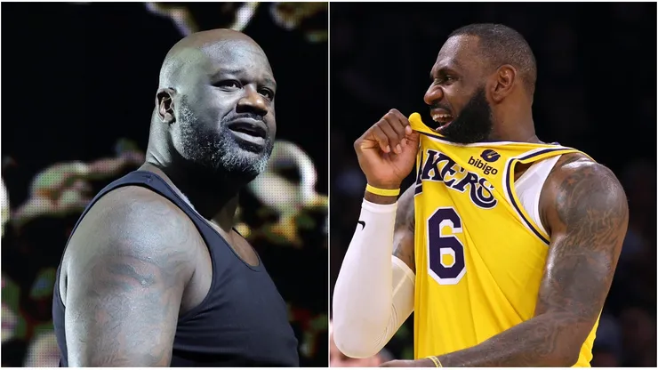 Shaquille O'Neal y LeBron James.