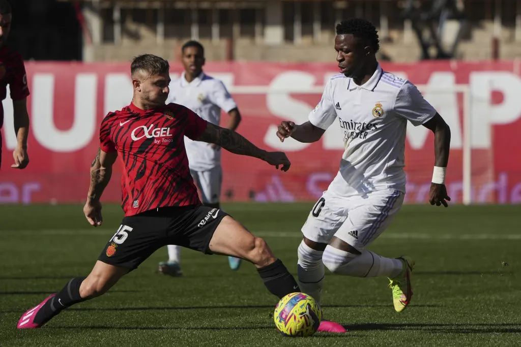Vinícius frente al Mallorca el pasado cinco de febrero. Getty Images.