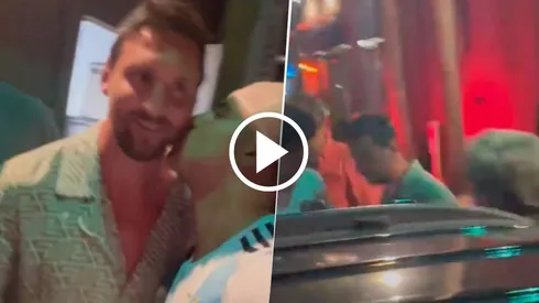 Lionel Messi fue acosado por un hincha a la salida de un restaurante en Miami.