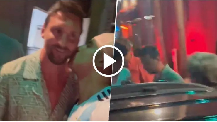 Lionel Messi fue acosado por un hincha a la salida de un restaurante en Miami.