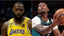 LeBron James y Cam Reddish.