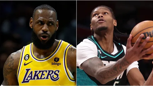 LeBron James y Cam Reddish.