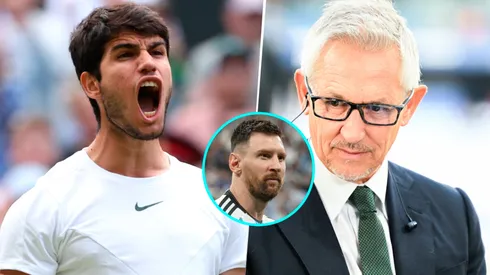 Gary Lineker y una particular comparación entre Alcaraz y Messi.
