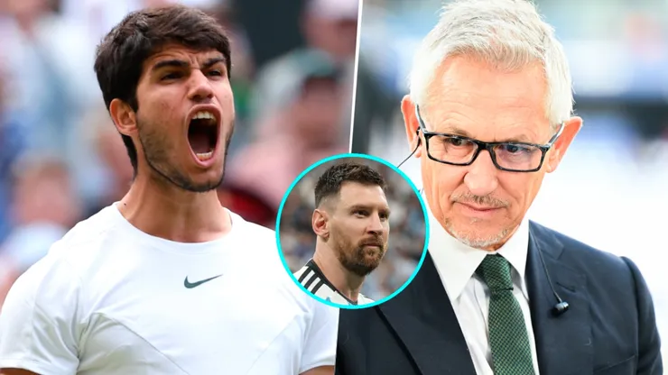 Gary Lineker y una particular comparación entre Alcaraz y Messi.