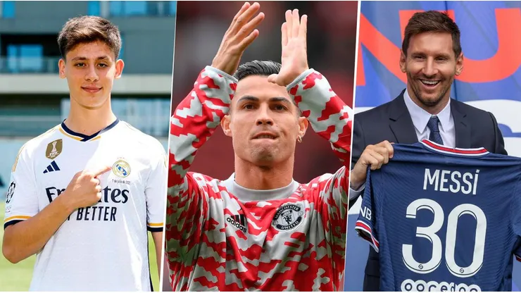La publicación de la presentación de Arda Guler en Twitter fue la mas likeada detrás de los anuncios de Cristiano Ronaldo al Manchester United de Lionel Messi al PSG. Getty Images.