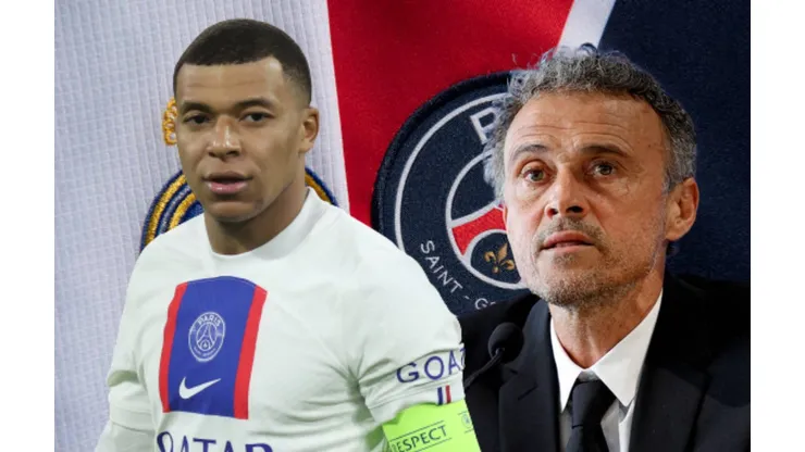 Luis Enrique y Kylian Mbappé.