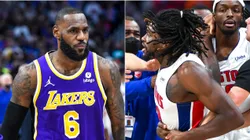 LeBron James e Isaiah Stewart.