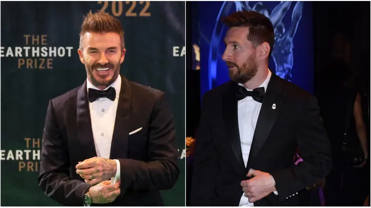 David Beckham y Lionel Messi.