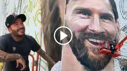Beckham pintó un mural de Lionel Messi en Miami para recibirlo