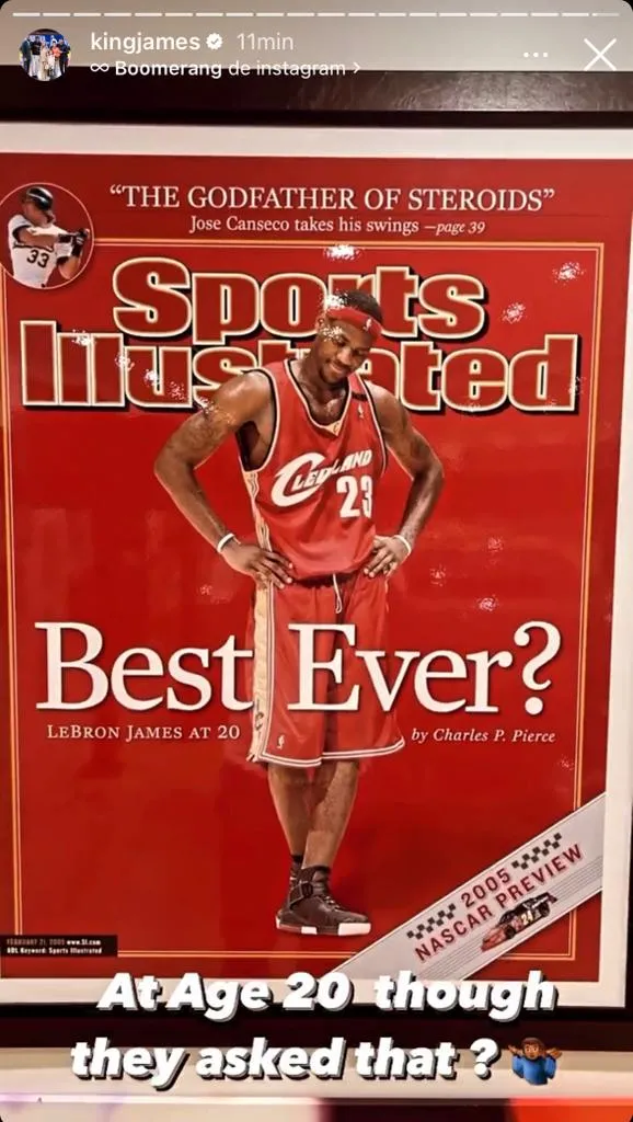 LeBron sobre el GOAT de la NBA (Foto: Instagram / @kingjames)