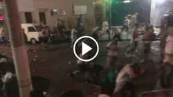 Hinchas de Palmeiras y Flamengo se trenzaron en las adyacencias del Allianz Parque.