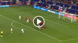 La Selección de Inglaterra anotó un tanto en la Final de la Euro Sub 21 vs. España que se podría haber anulado. Captura de transmisión.