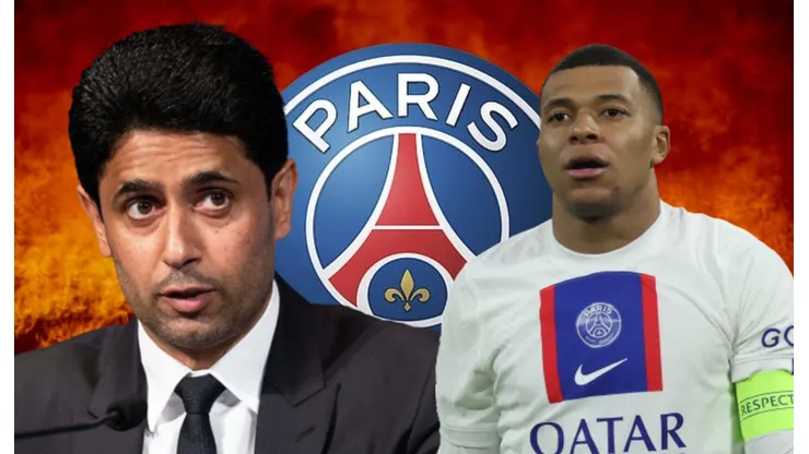 Nasser Al-Khelaifi y Kylian Mbappé.
