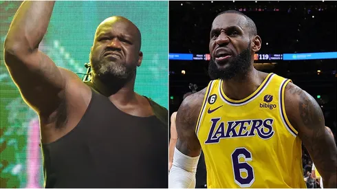 Shaquille O'Neal y LeBron James.