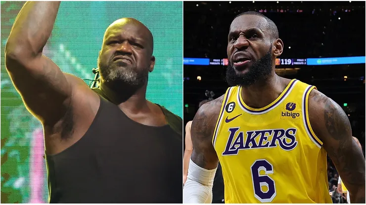 Shaquille O'Neal y LeBron James.
