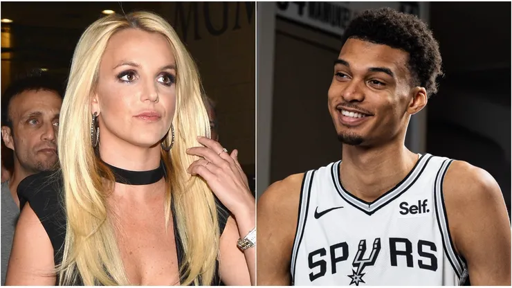 Britney Spears y Victor Wembanyama.