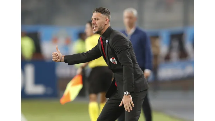 LIMA, PERU - MAY 25: Martin Demichelis coach of River Plate reacts during a Copa CONMEBOL Libertadores group D match between Sporting Cristal and River Plate at Estadio Nacional de Lima on May 25, 2023 in Lima, Peru. (Photo by Daniel Apuy/Getty Images)