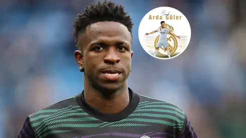 Vinícius Júnior lanzó una indirecta al Barcelona en su bienvenida a Arda Guler en Twitter. Getty Images