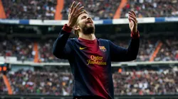 Gerard Piqué en el Santiago Bernabéu.