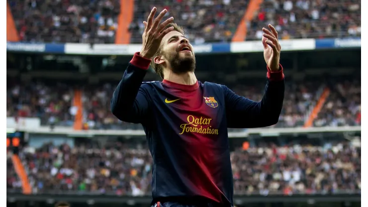 Gerard Piqué en el Santiago Bernabéu.