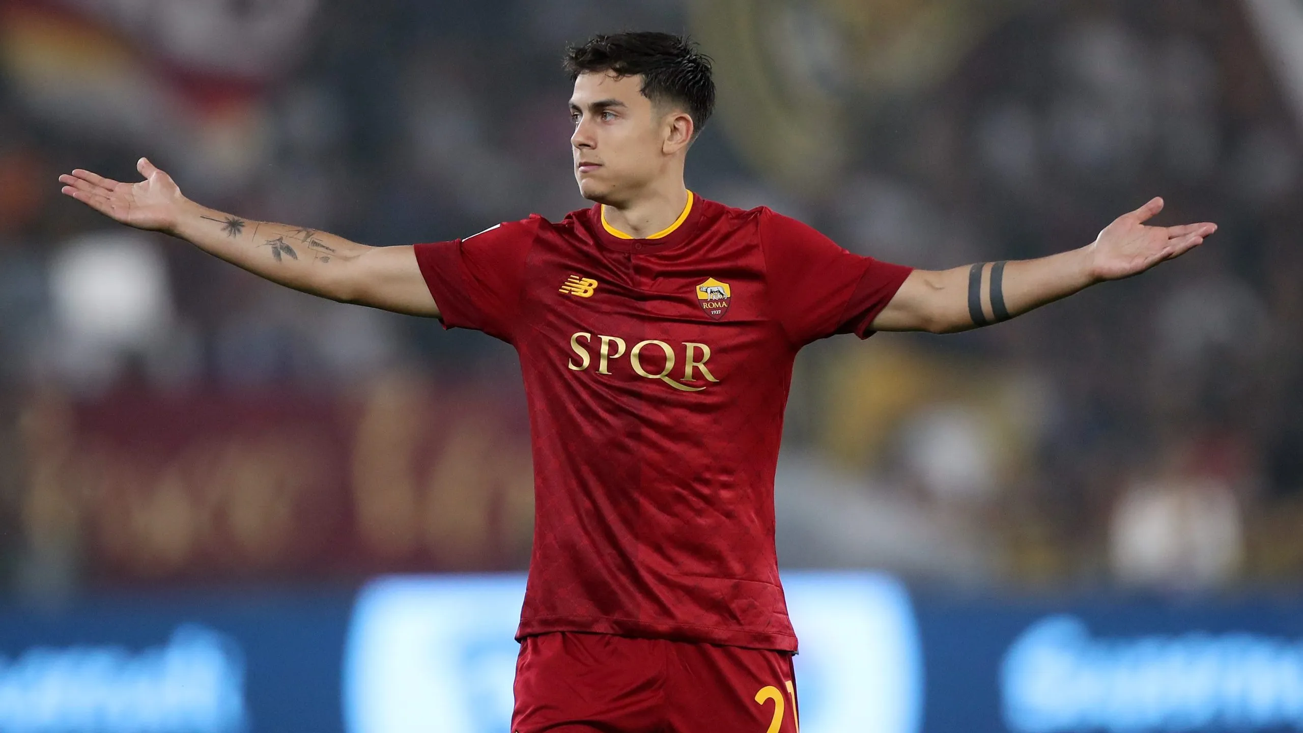 Paulo Dybala, por el momento, porta el dorsal 21 en la Roma. Getty Images