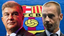 Joan Laporta y Aleksander Ceferin.