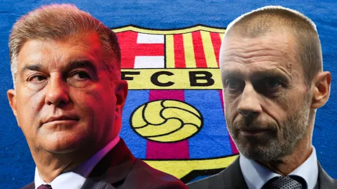 Joan Laporta y Aleksander Ceferin.