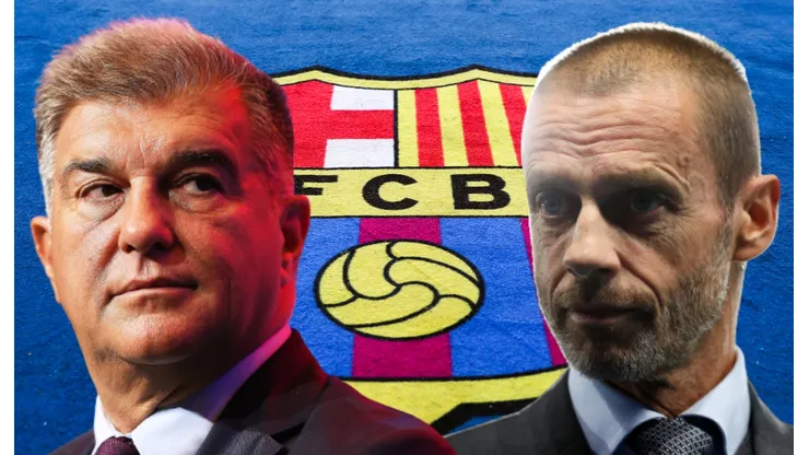 Joan Laporta y Aleksander Ceferin.