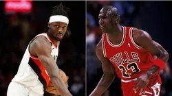 Jerami Grant y Michael Jordan.