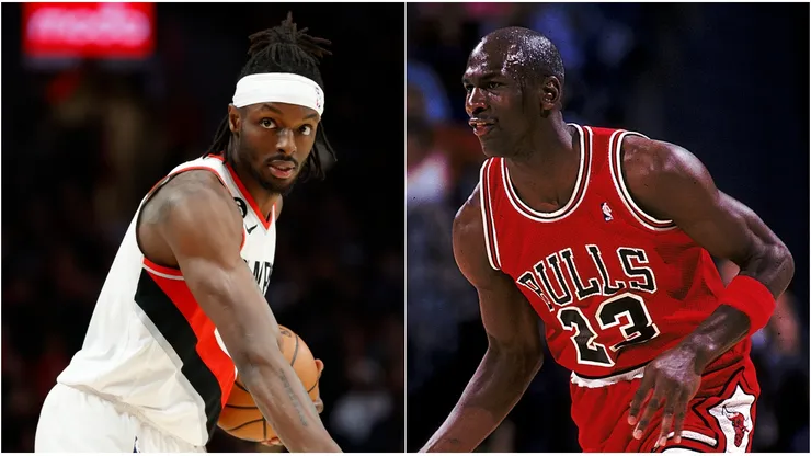 Jerami Grant y Michael Jordan.